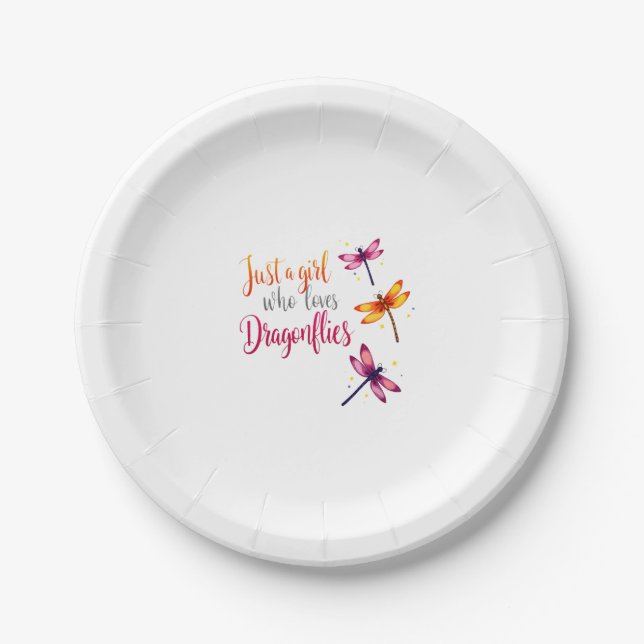 Dragonflies Animals Women Gift Idea Dragonfly (2) Paper Plate (Front)