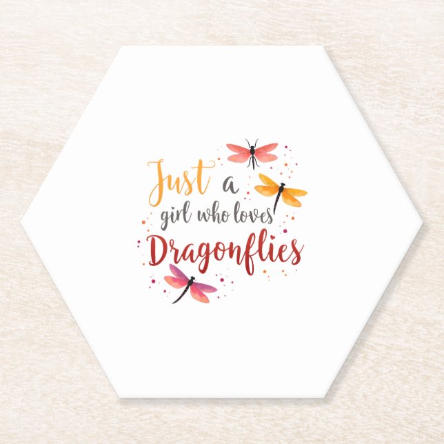 Dragonflies Animals Women Gift Idea Dragonfly (3) Paper Coaster (Front)