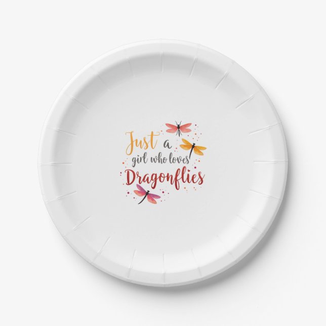 Dragonflies Animals Women Gift Idea Dragonfly (3) Paper Plate (Front)
