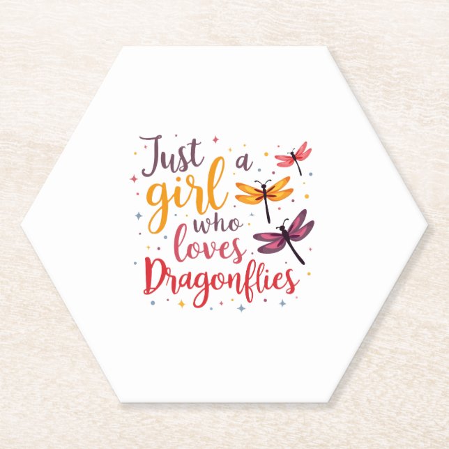 Dragonflies Animals Women Gift Idea Dragonfly (4) Paper Coaster (Front)