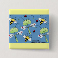 Dragonflies, Bees and Ladybugs Collage