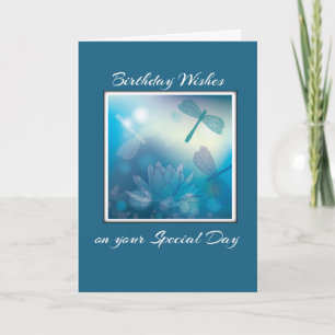 Dragonflies Birthday, Religious, Man Card