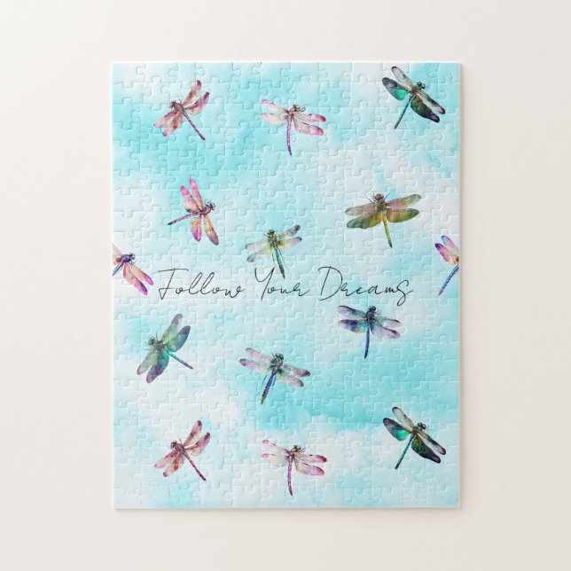 Dragonflies Blue Sky Jigsaw Puzzle (Vertical)