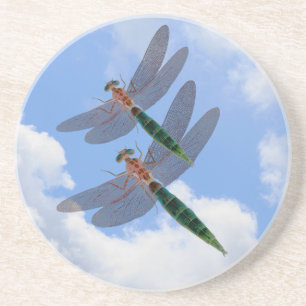 Dragonflies Blue Sky Nature Coaster