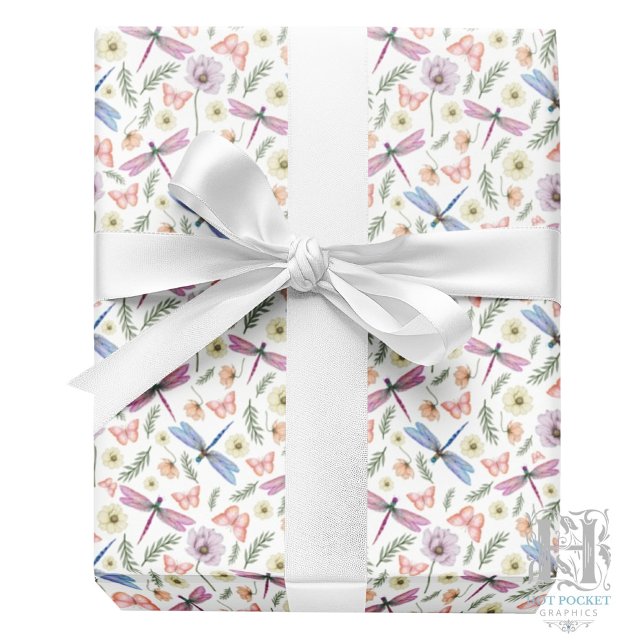 Dragonflies & Butterflies Wrapping Paper (Creator Uploaded)