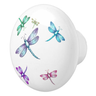 Dragonflies Ceramic Knob