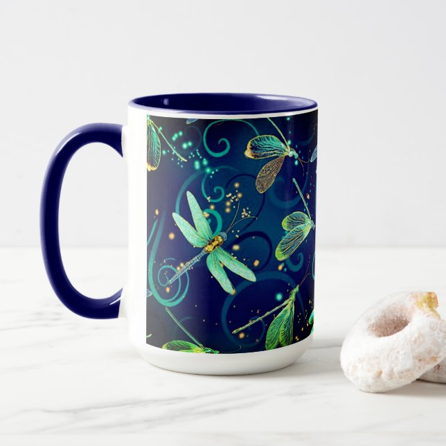 Dragonflies Combo Mug (With Donut)