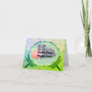 Dragonflies Daisies Thank You Photo Card