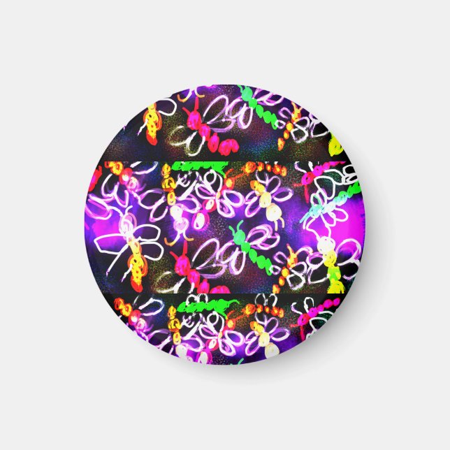  Dragonflies Glow Golf Hat Clip USB Charging Stati Magnet (Front)