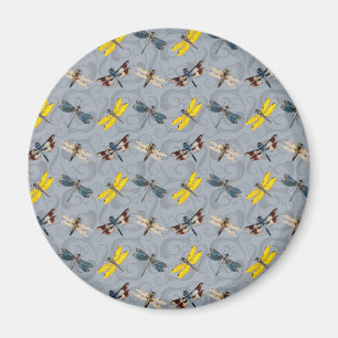 Dragonflies Grey.jpg Magnet