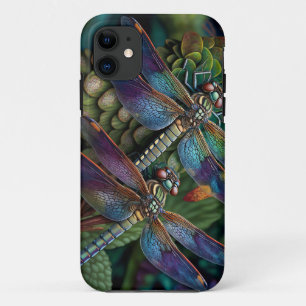 Dragonflies in a Colourful Garden iPhone 11 Case