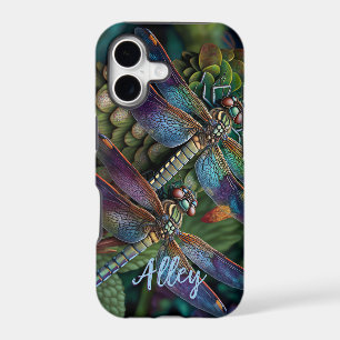 Dragonflies in a Colourful Garden with Name
