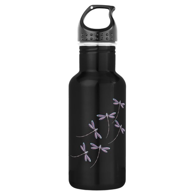 Dragonflies in flight 532 ml water bottle (Front)