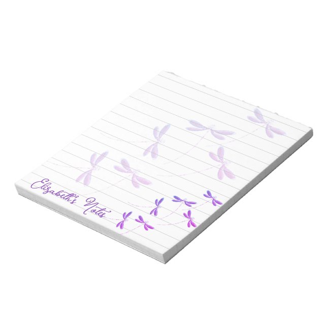 Dragonflies in flight personalised notepad (Rotated)