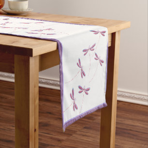 Dragonflies in flight short table runner
