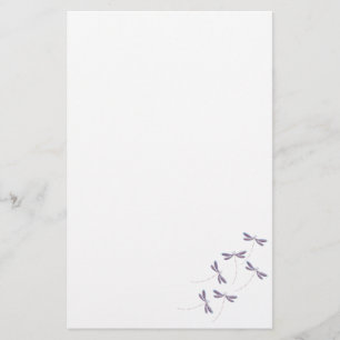 Dragonflies in flight stationery