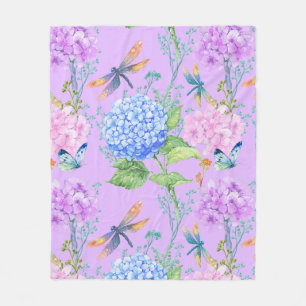 Dragonflies In The Garden Fleece Blanket