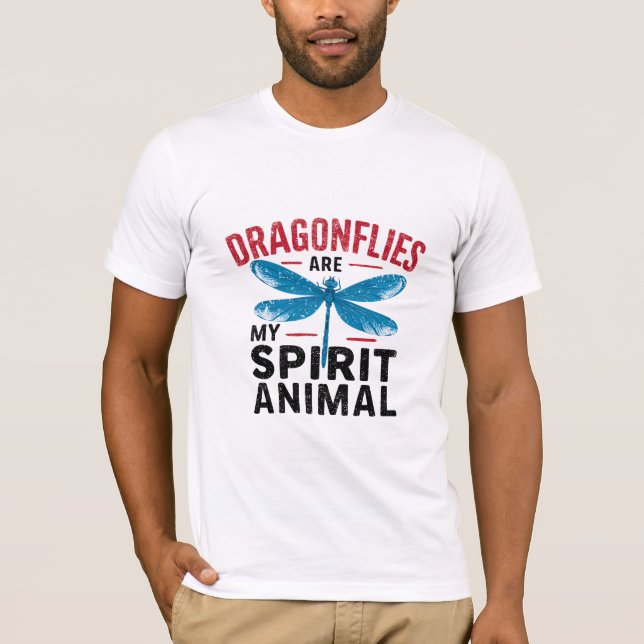 Dragonflies Is My Spirit Animal T-Shirt (Front)