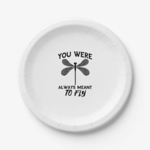 Dragonflies Nature Insect Always Meant To Fly Drag Paper Plate