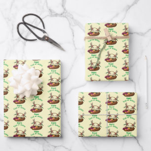 Dragonflies On Flower Basket Personalised Wrapping Paper Sheet