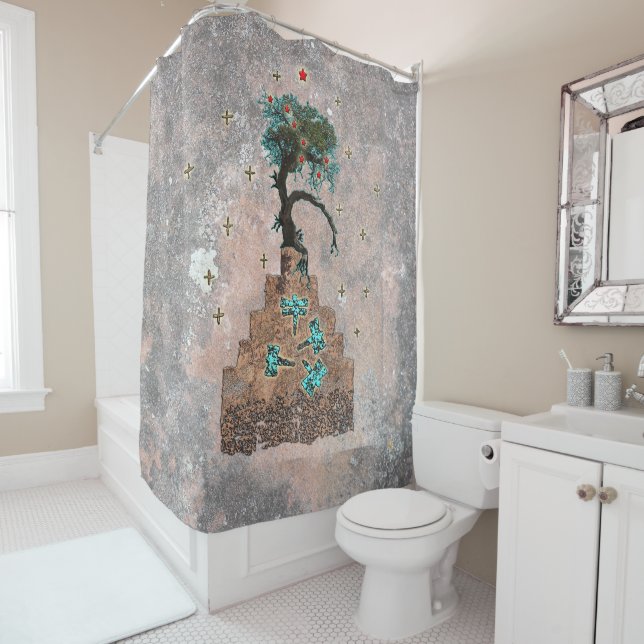 Dragonflies on the Mountain Shower Curtain (In Situ)