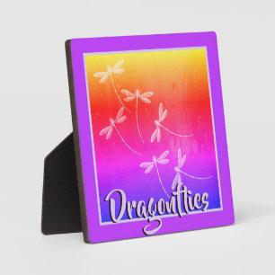 Dragonflies on water plaque