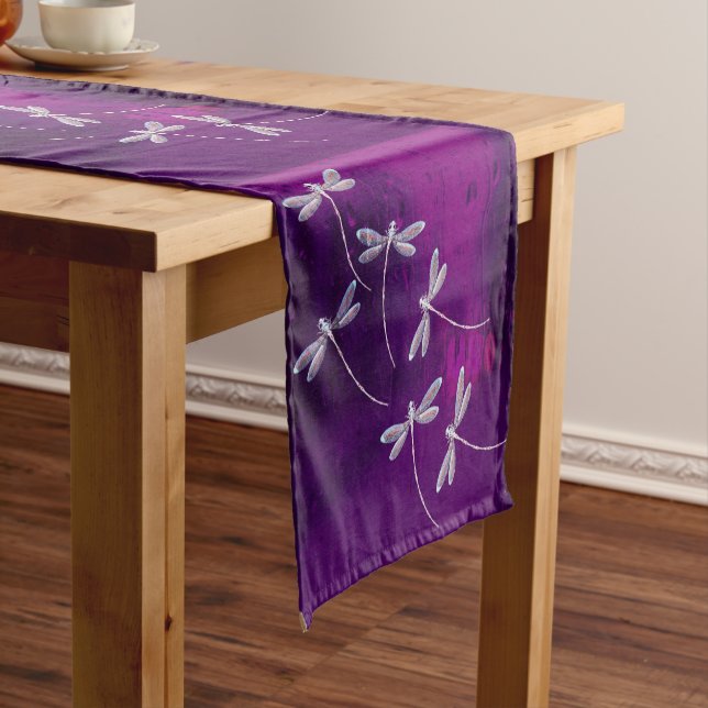 Dragonflies on water short table runner (In Situ)