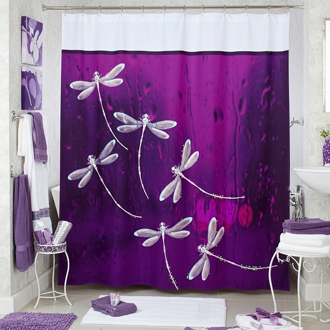 Dragonflies on water shower curtain (Creator Uploaded)