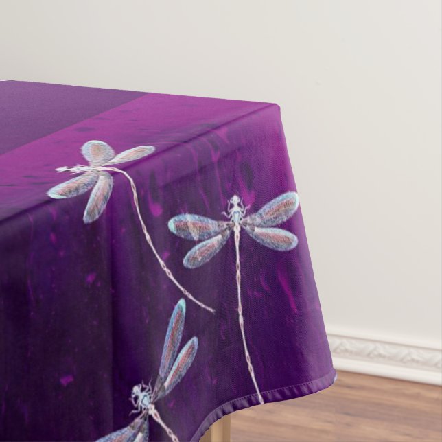 Dragonflies on water tablecloth (In Situ)