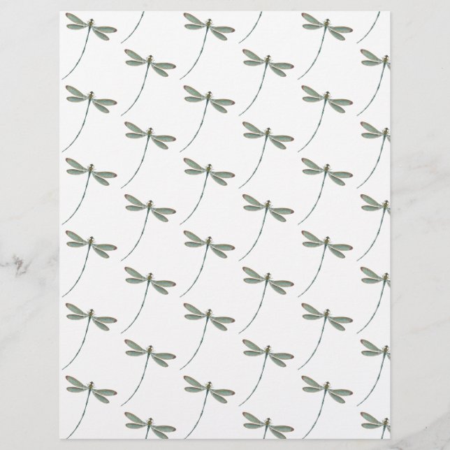 Dragonflies pattern origami paper (Front)