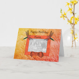 Dragonflies Personalised Photo Birthday Card
