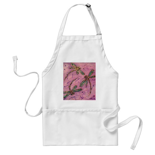 Dragonflies Pink Fizz Standard Apron (Front)