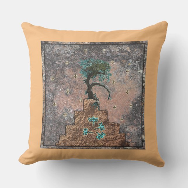 Dragonflies playing on the mountain. cushion (Front)
