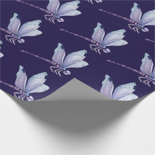 Dragonflies Purple Wrapping Paper