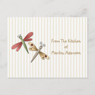 Dragonflies Recipe Cards