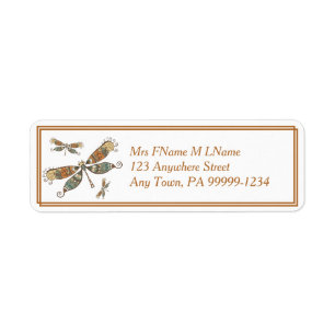 Dragonflies Return Address Label