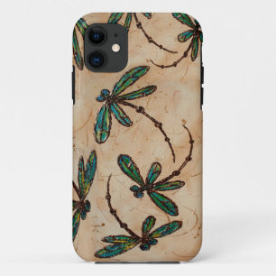 Dragonflies Rustic Cream iPhone 11 Case