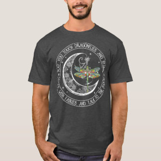 DRAGONFLIES STARS FAIRIES And the MOON Boho Design T-Shirt