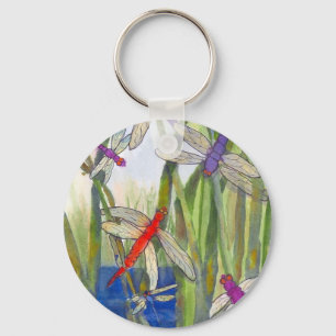 Dragonflies Summer Key Ring