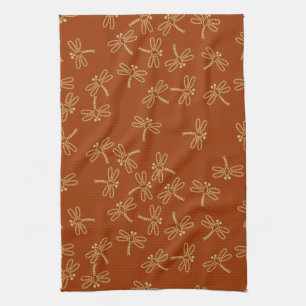 dragonflies tea towel