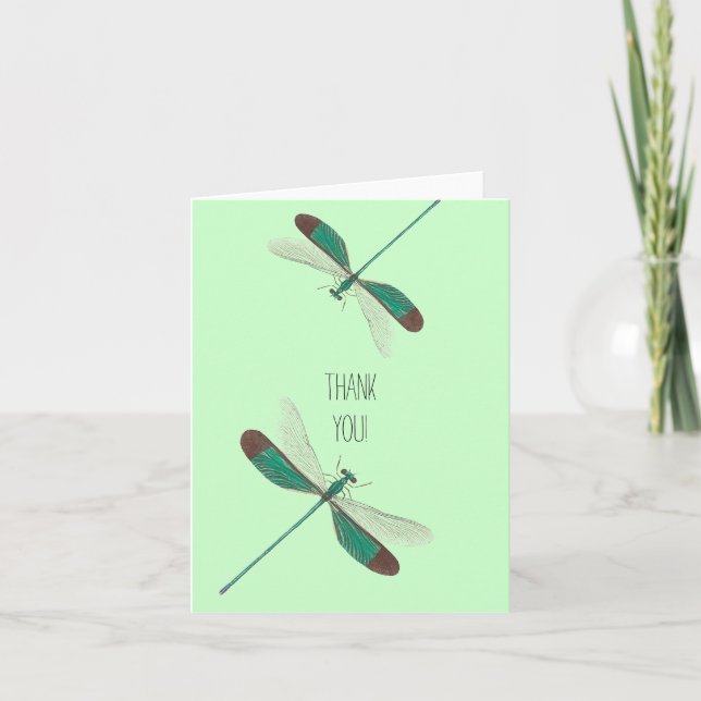 Dragonflies Thank You Card (Front)