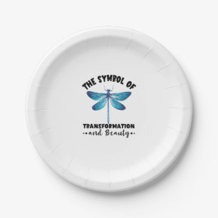 Dragonflies Transformation Beauty Nature Insect Dr Paper Plate