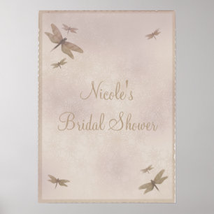 Dragonflies Vintage Dragonfly Party Banner Poster