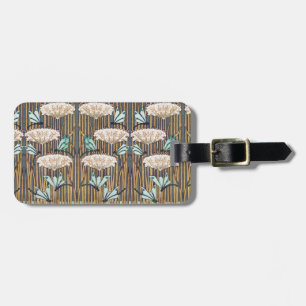 Dragonflies Water Lilies Marsh Art Nouveau Luggage Tag