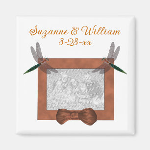 Dragonflies Wedding Favour Photo  Magnet
