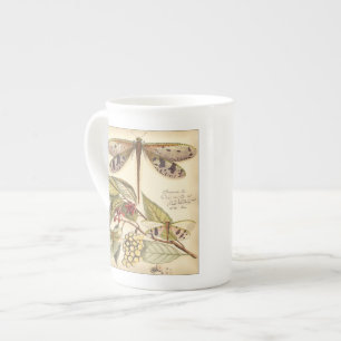 Dragonflies with Leaves and Fruit Bone China Mug