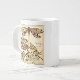 Dragonflies with Leaves and Fruit Large Coffee Mug