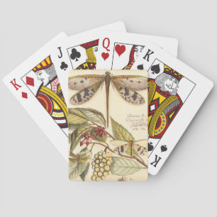 Dragonflies with Leaves and Fruit Playing Cards