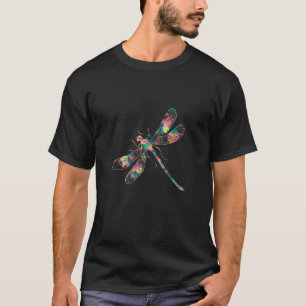 Dragonfly Abstract Colour Summer Swarm Nymph Lover T-Shirt