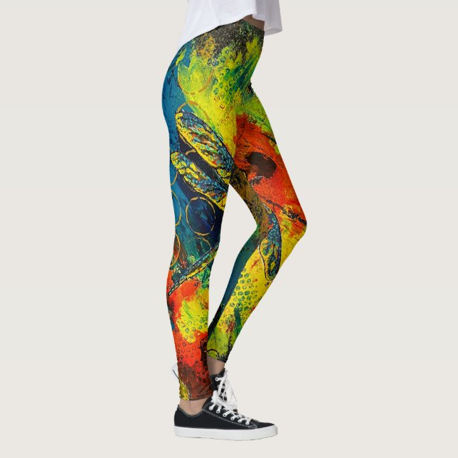Dragonfly abstract leggings (Right)